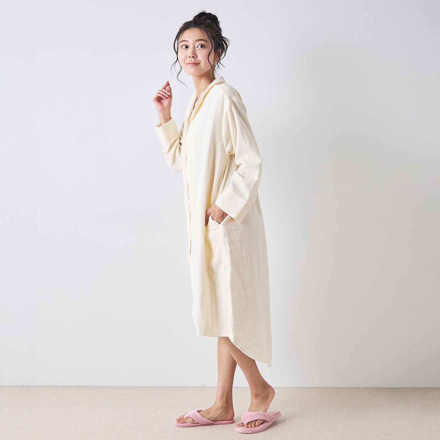 cococi beauty』 クレール あったかガーゼパジャマワンピース – タオル