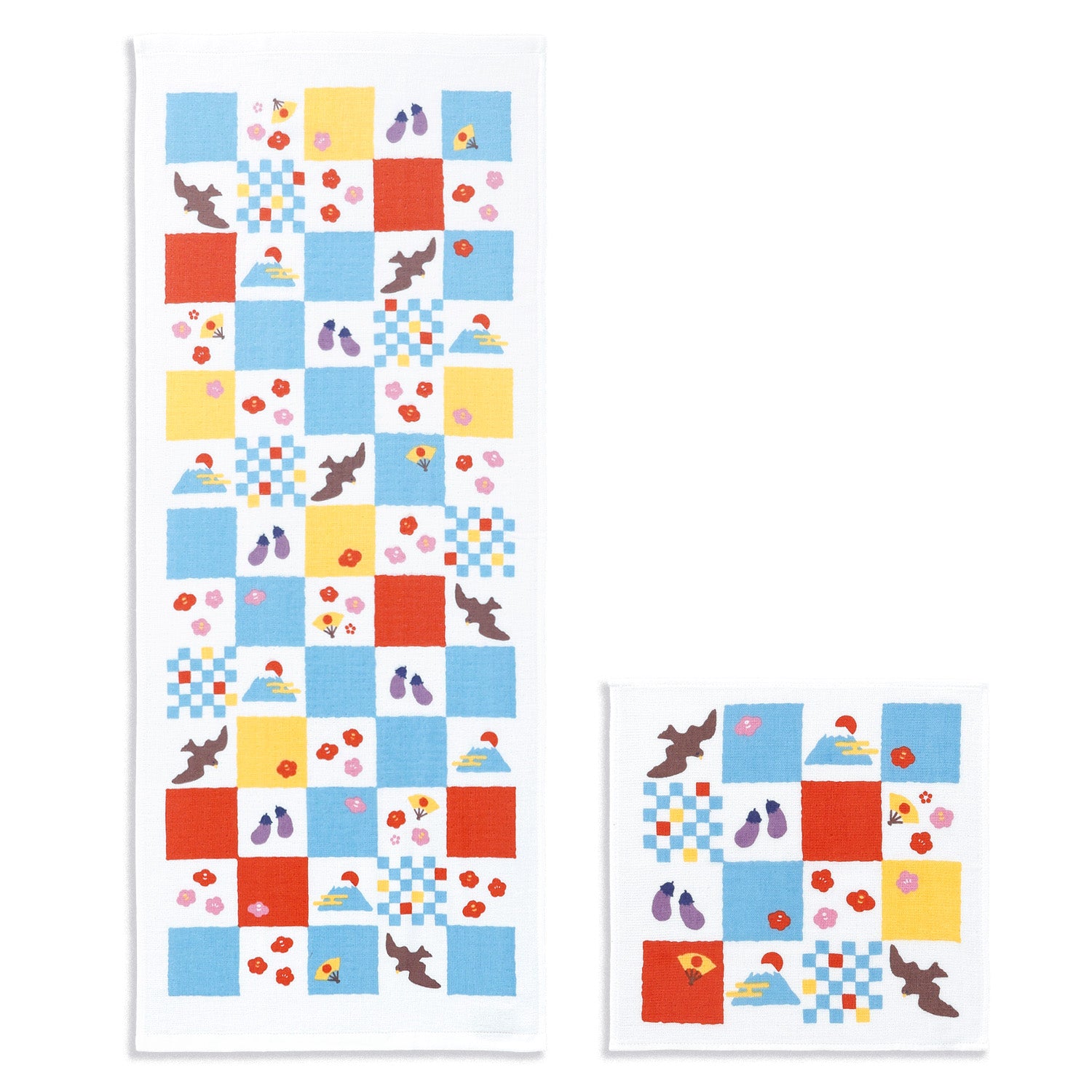 さいか』賑わう初夢 タオルハンカチ – タオル美術館公式オンラインショップ