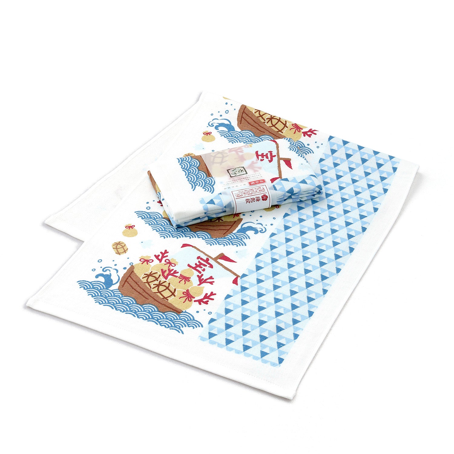 さいか』波濤と宝船 タオルハンカチ – タオル美術館公式オンラインショップ