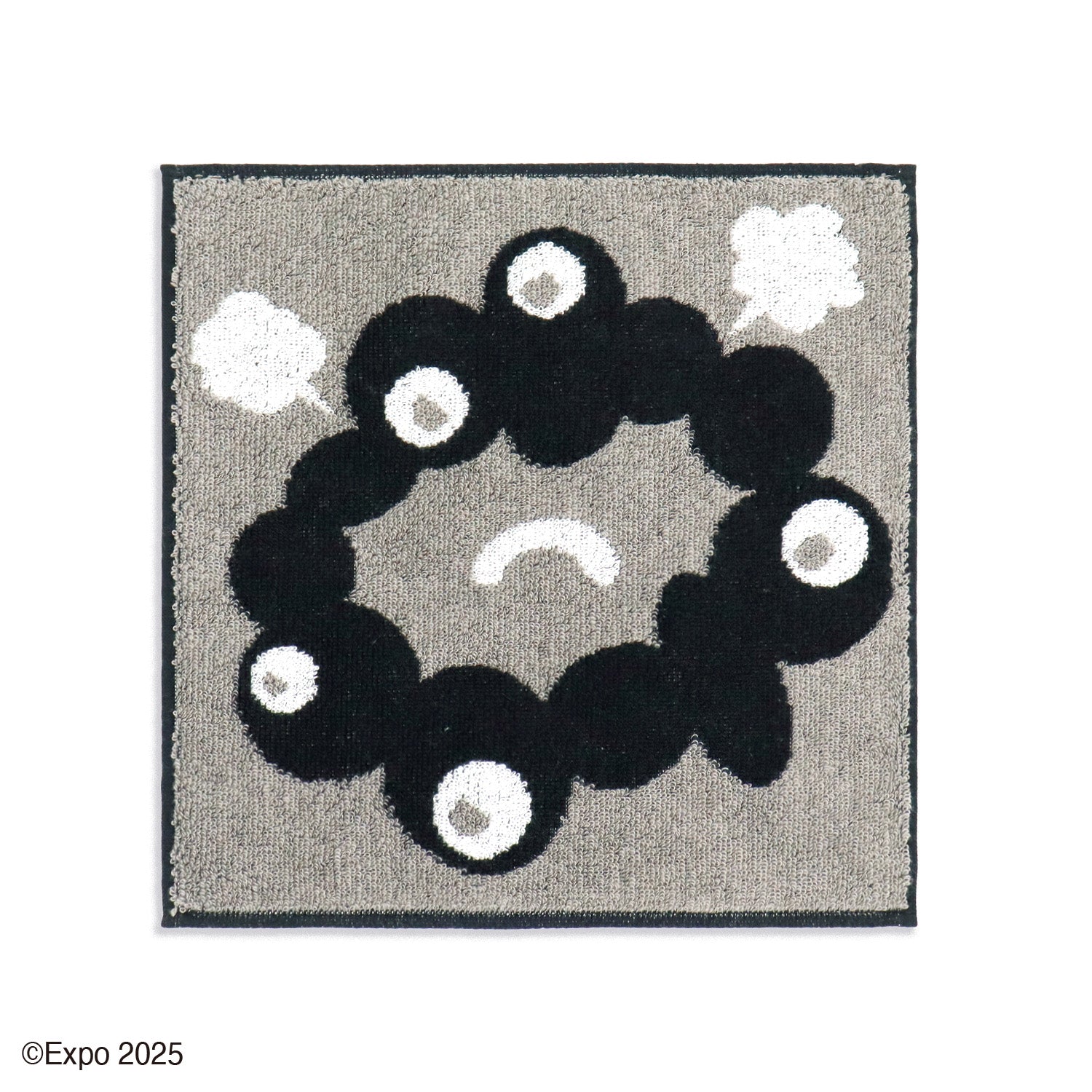 『2025大阪・関西万博』モノクロミャクミャク9 タオルハンカチ