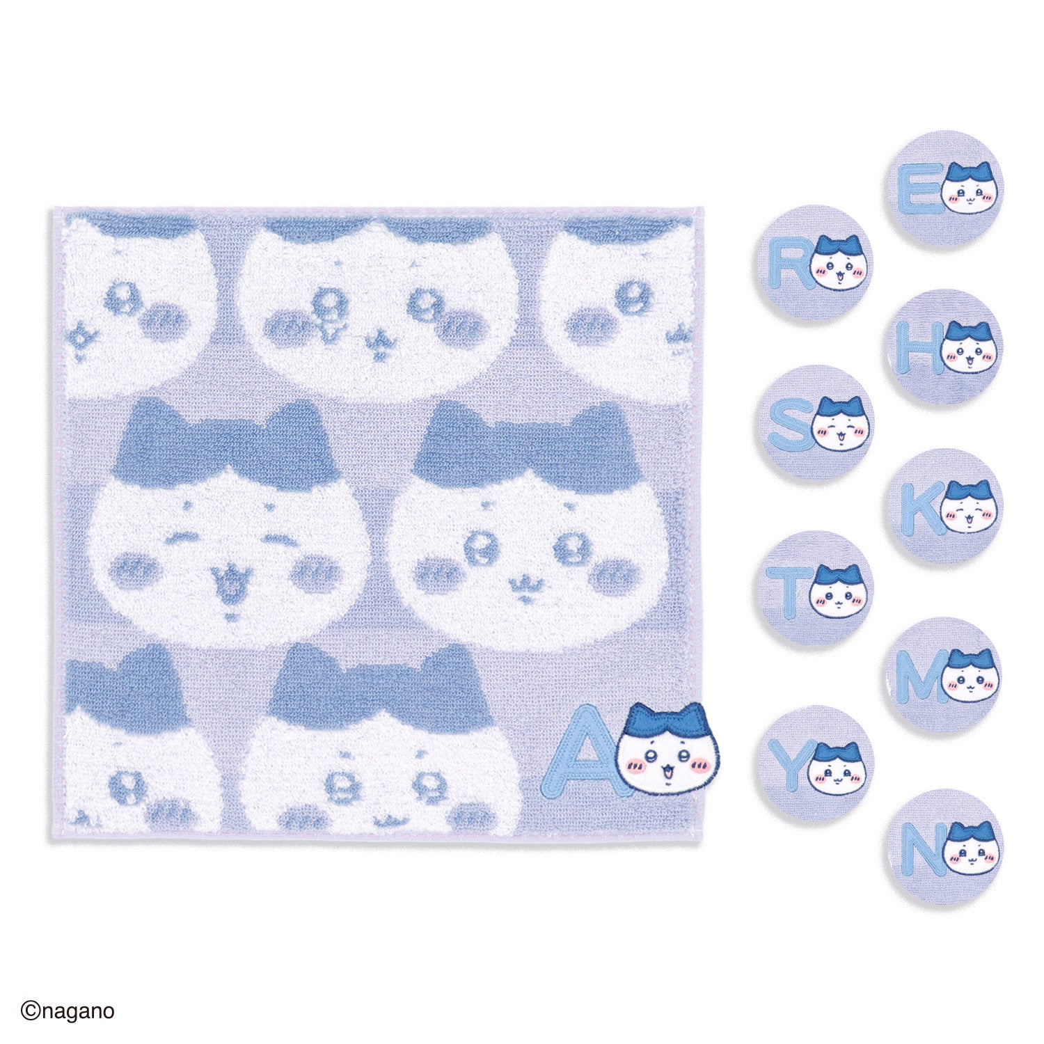 『ちいかわ』 イニシャル (ハチワレ) タオルハンカチ