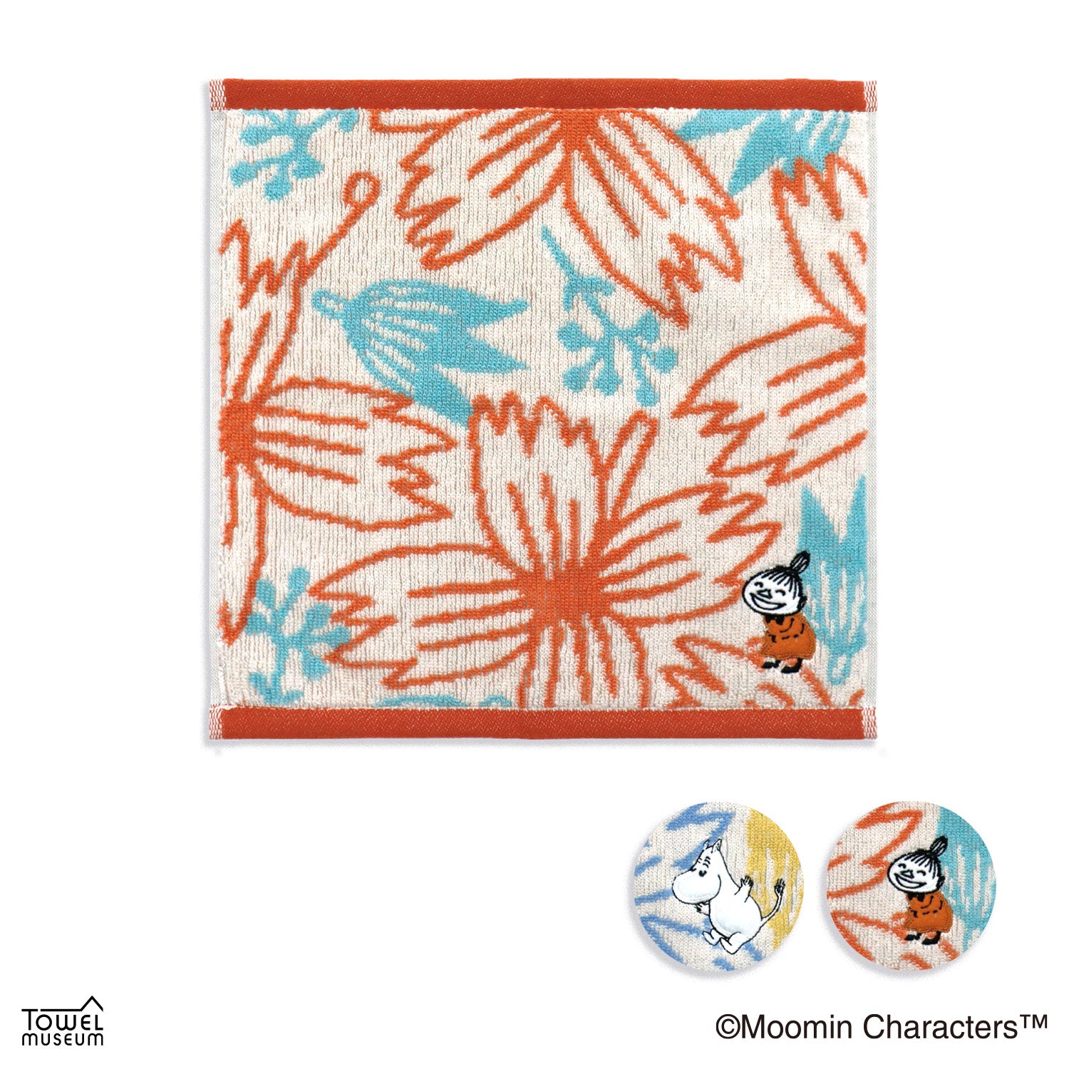 『ムーミン』踊る花 タオルハンカチ