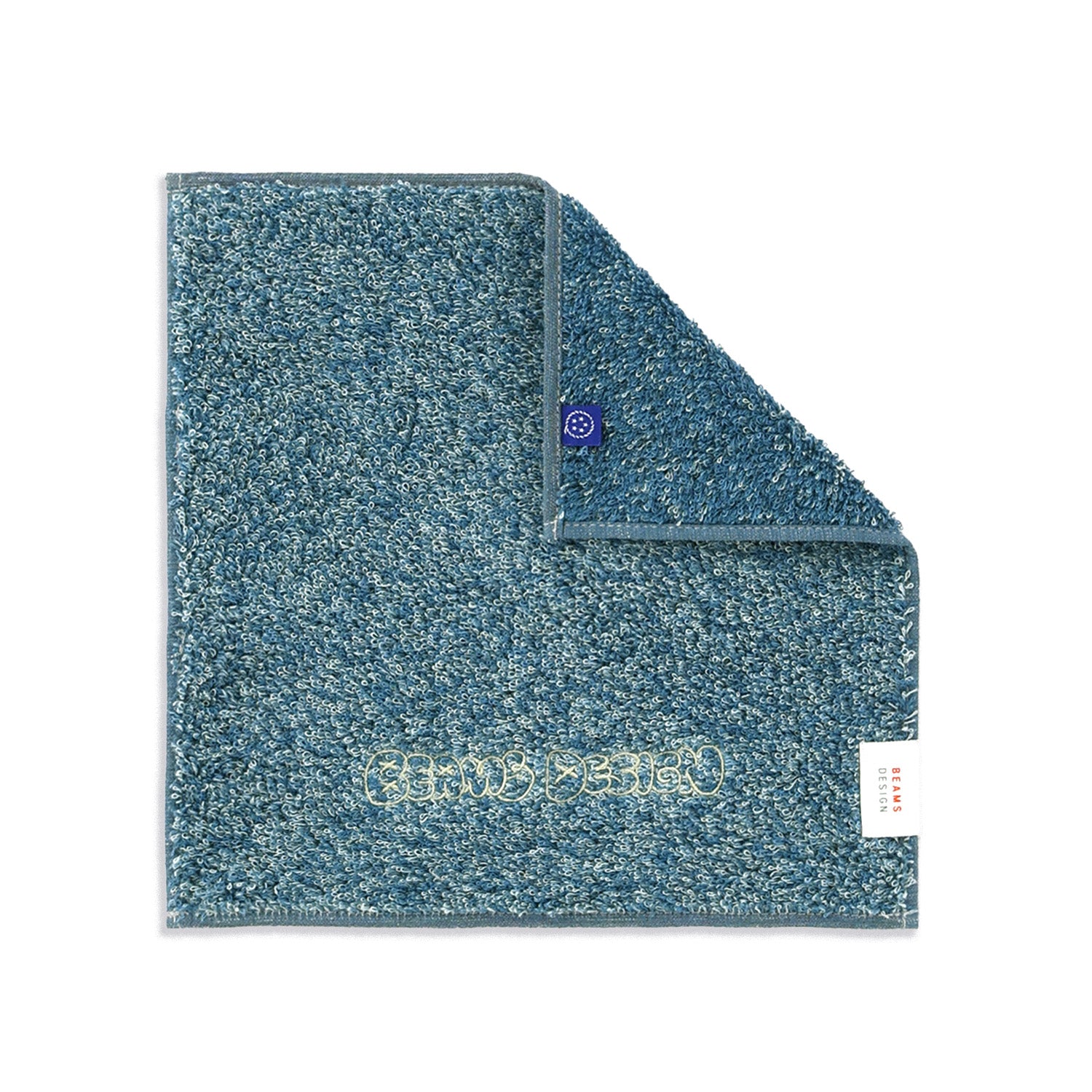 HERMES Hロゴ タオルハンカチ ライトブルー 名入れ 刺繍 】 エルメス