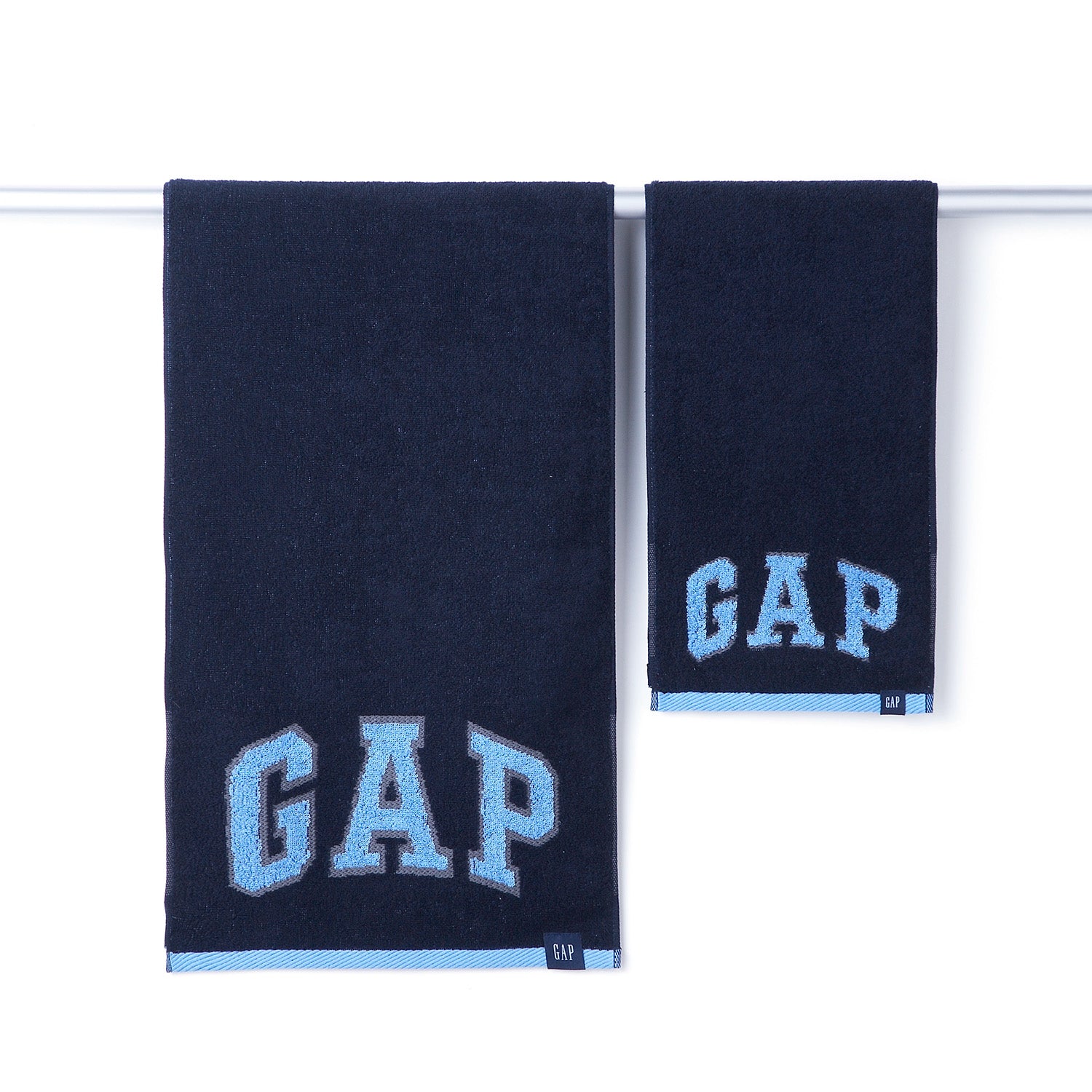 『GAP』スリムロゴ スリムフェイスタオル グレー