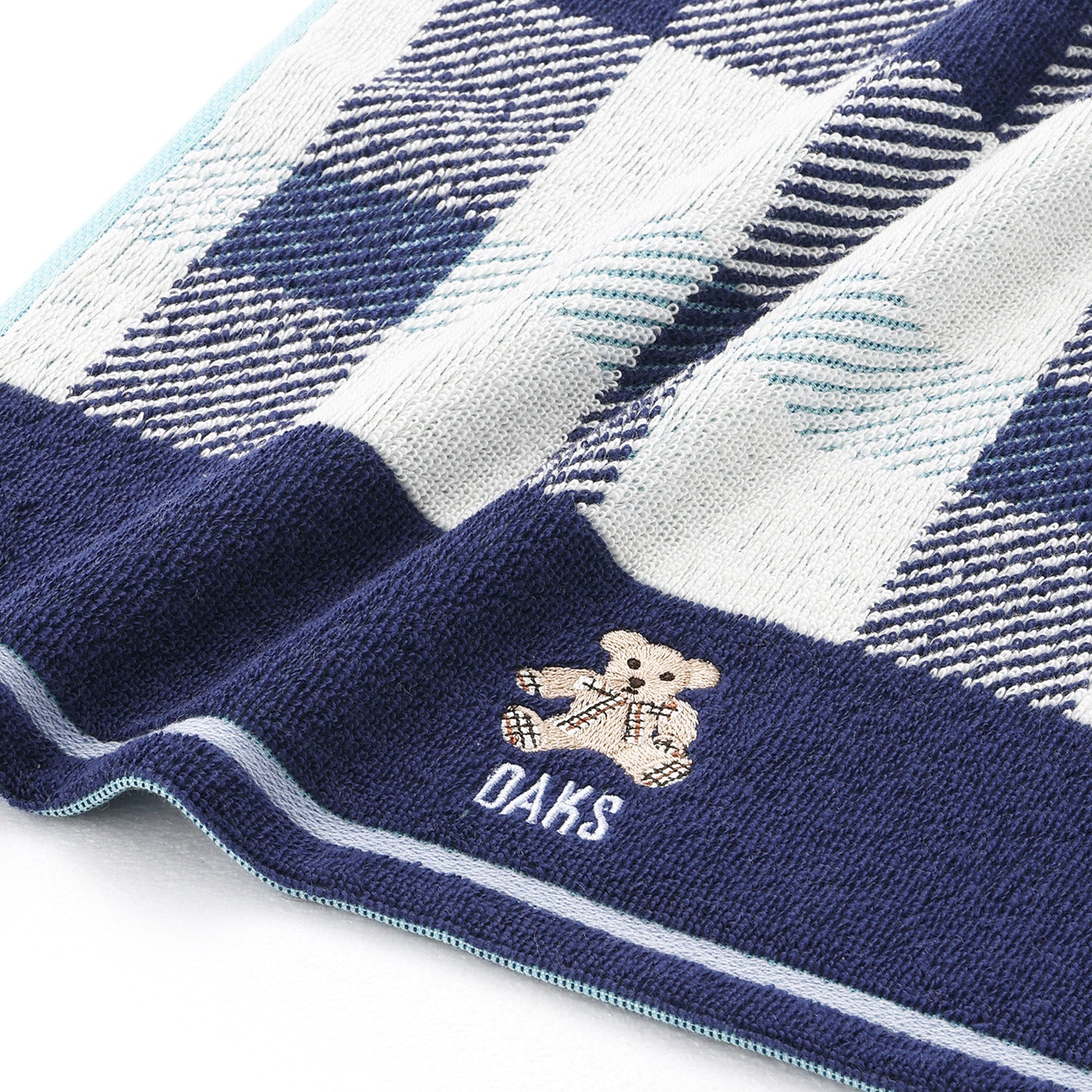 DAKS』 カラー チェックベア フェイスタオル – タオル美術館公式