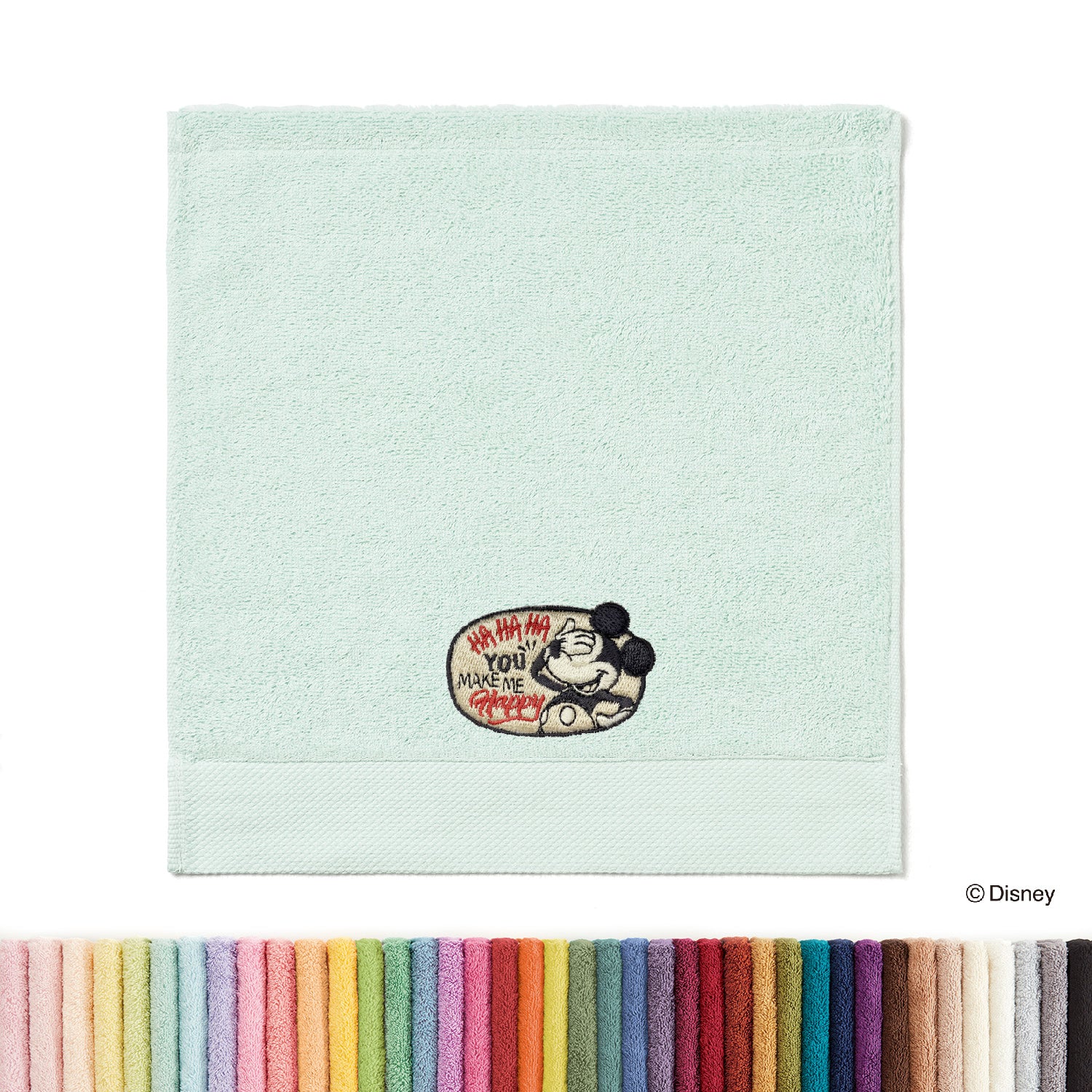 Disney1OO』限定刺繍 ミッキーマウス /ループ付きウォッシュタオル – タオル美術館公式オンラインショップ