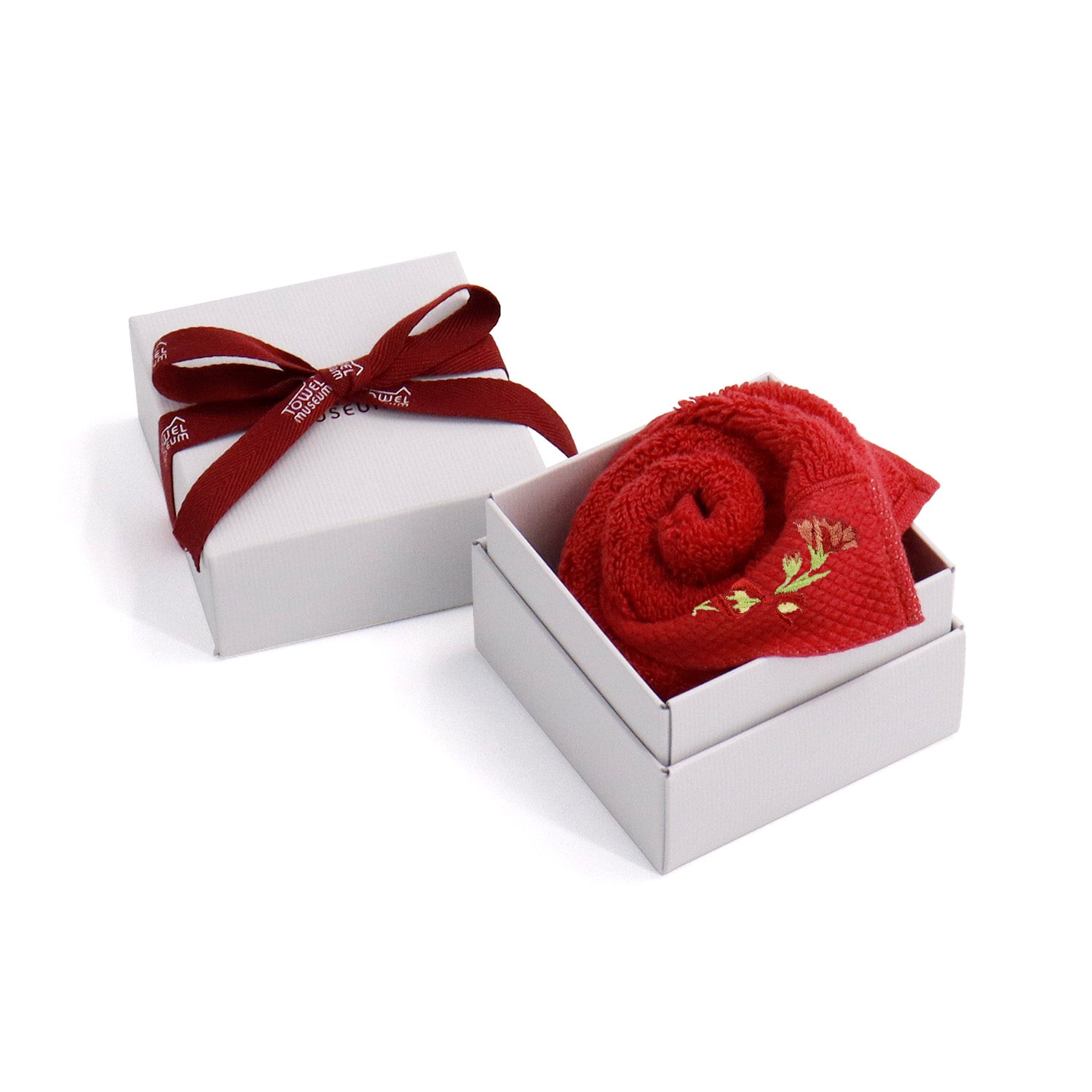 『TMOC』カーネーション 母の日刺繍入り タオルフラワーボックス