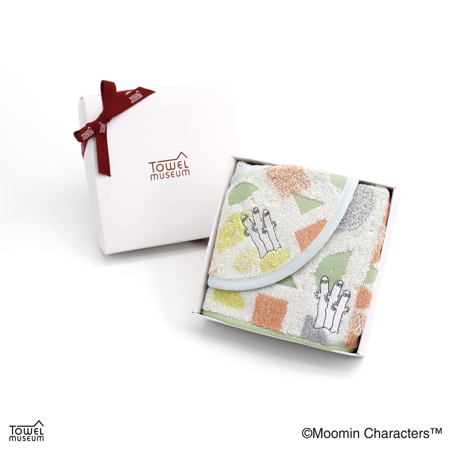 さきのばし様追加分。MOOMIN 刺繍ハンカチ ホワイト ムーミン』夢ごこち タオルハンカチ&スタイセット – タオル美術館公式