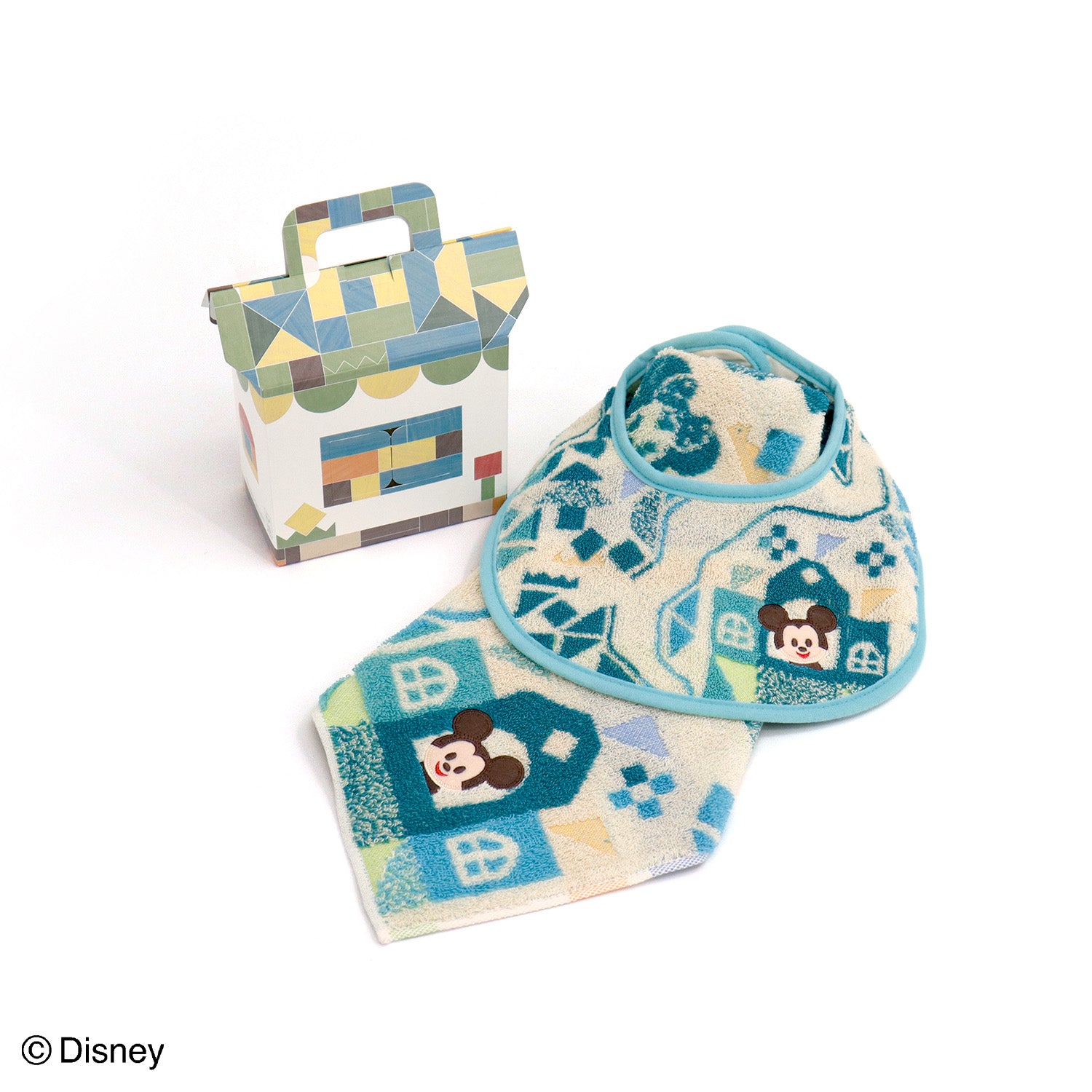 ＜Disney KIDEA＞TEKUTEKU  ループ付ウォッシュタオル×スタイ ギフトセット