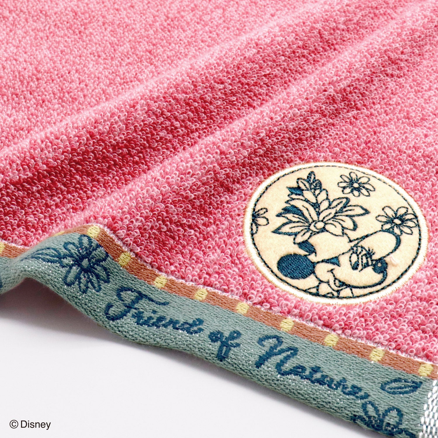 ハンカチ スカーフ スター刺繍 コットン ホワイト ピンク目立つシワフチ