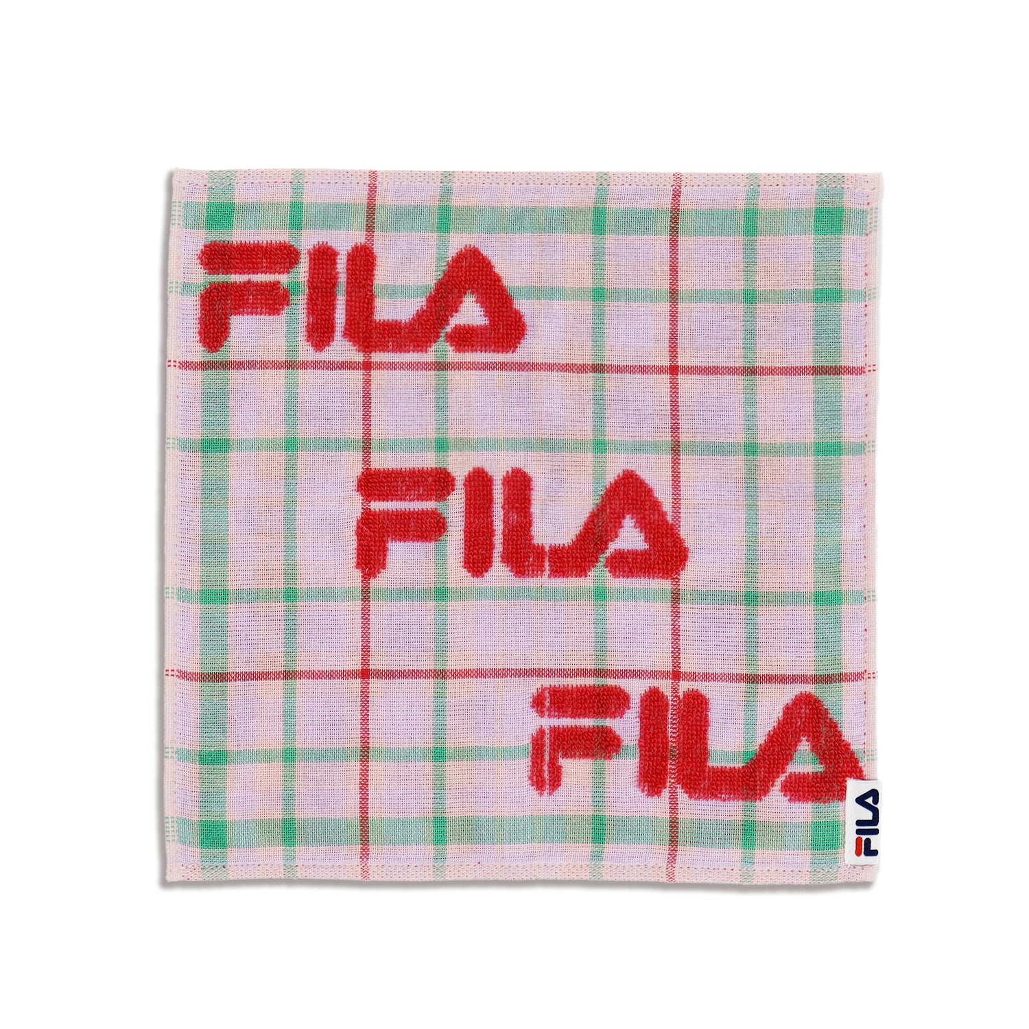 『FILA』 ロゴチェック タオルハンカチ