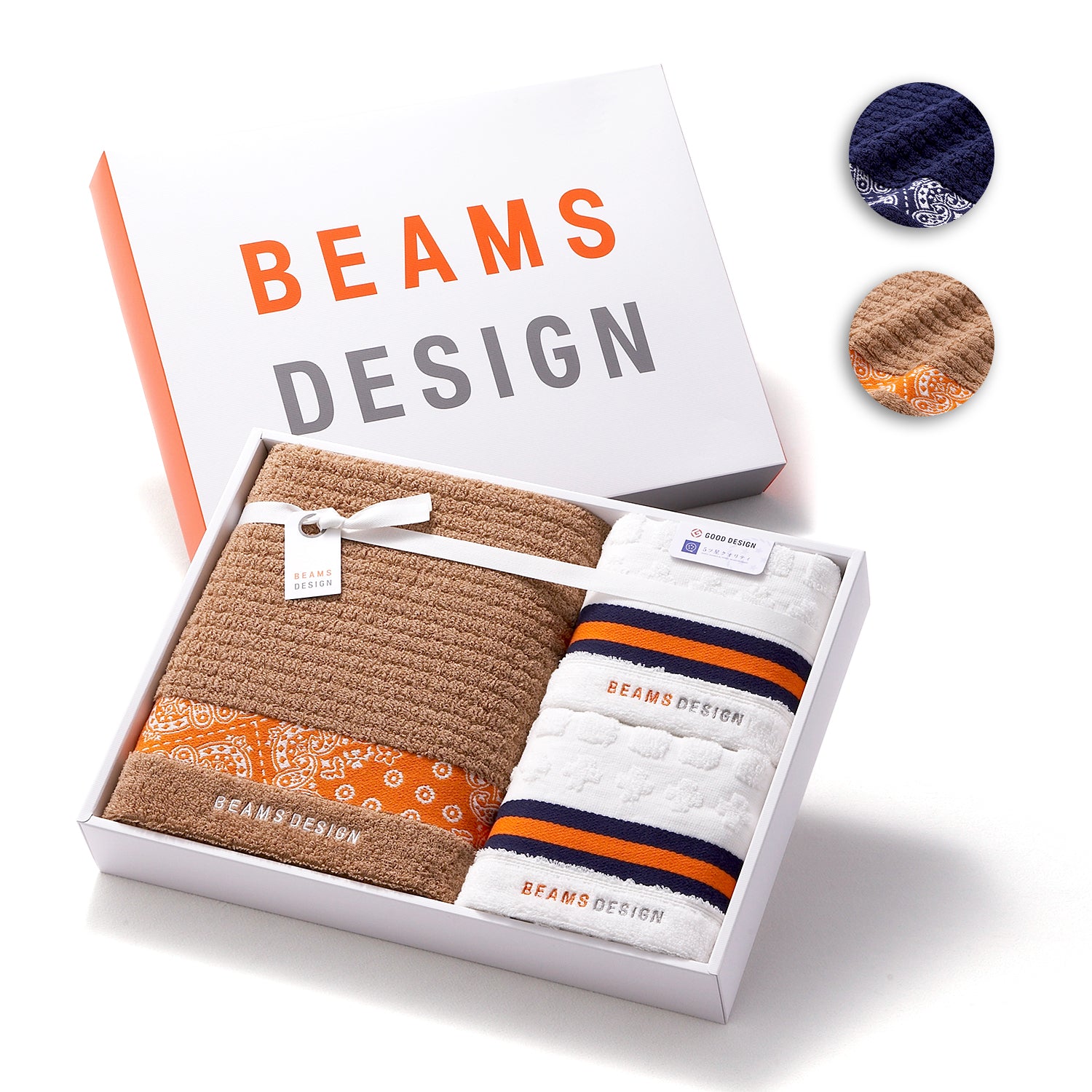 BEAMS DESIGN』 ラインバンダナ タオルギフト フェイスタオル2P/バス ...